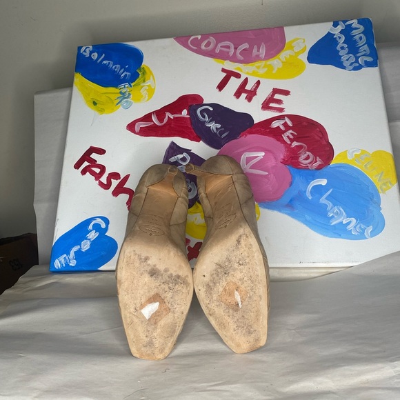 Prada Suede Peep Toe Pumps Size 42 - Picture 5 of 5